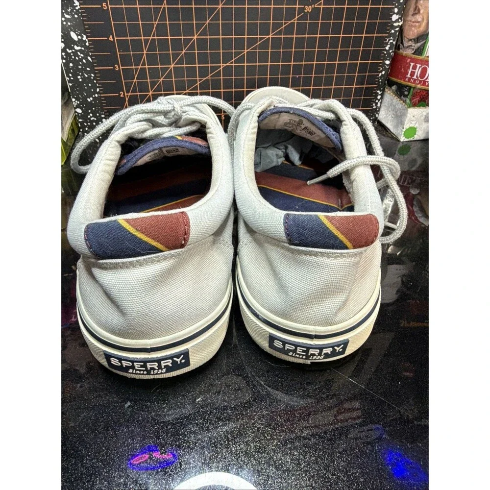 Sperry Top-Sider STS21433 Canvas Sneakers Gray Men’s Size 10.5 Casual Shoes